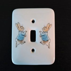 1993 Peter Rabbit Light Switch Plate by Wedgwood Frederick Warne & Co